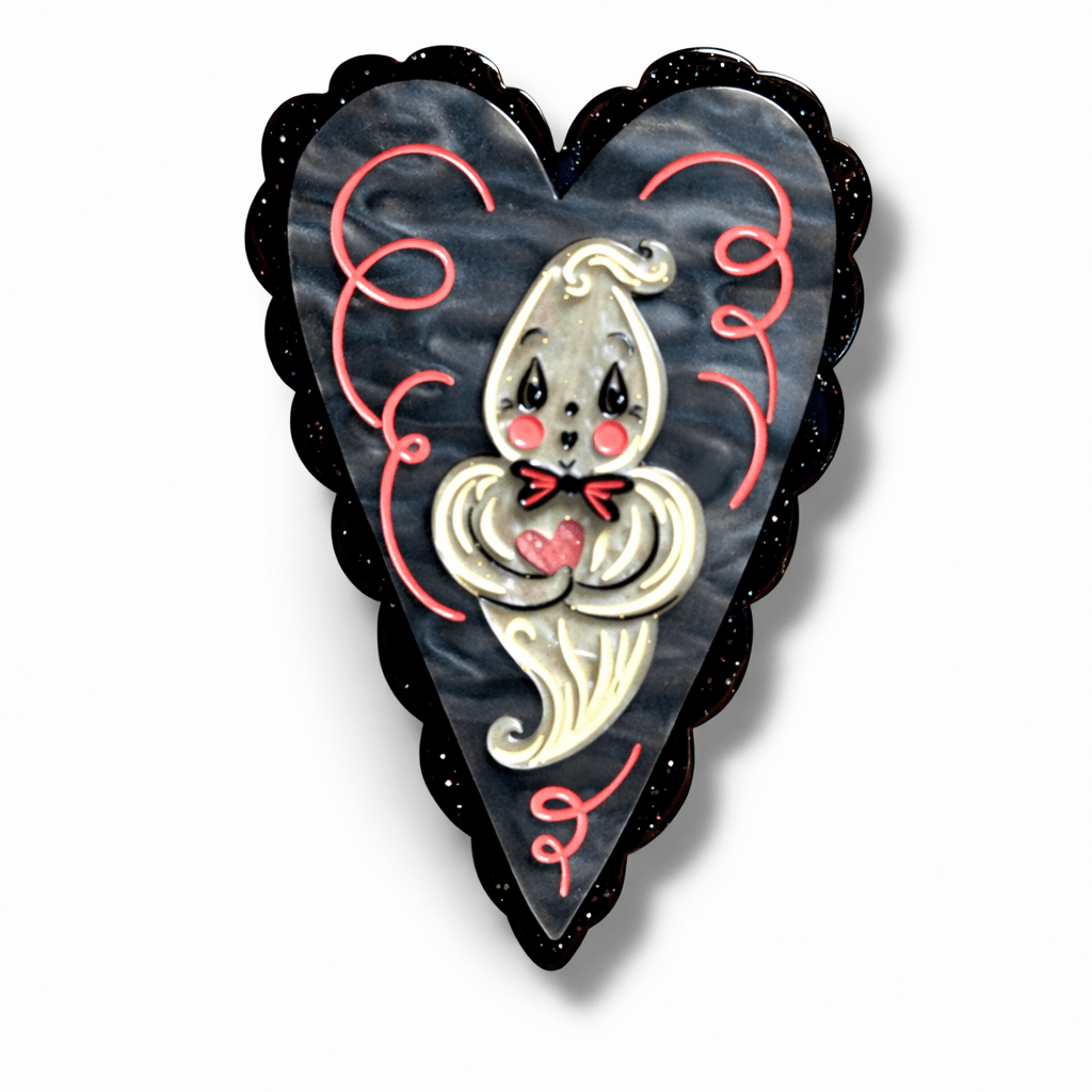 Haunted Heart Brooch by Johanna Parker x Lipstick & Chrome by Quirks! at Shirley Shoppe