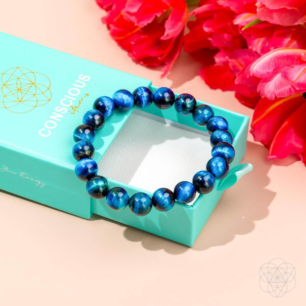 Hawk’s Focus – Royal Blue Tiger’s Eye Bracelet by Conscious Items at Shirley Shoppe
