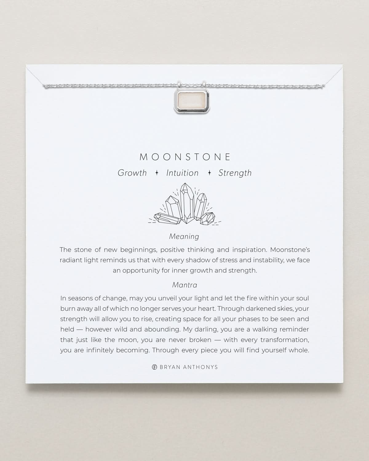 Healing Stone Necklace Moonstone by Bryan Anthonys at Shirley Shoppe