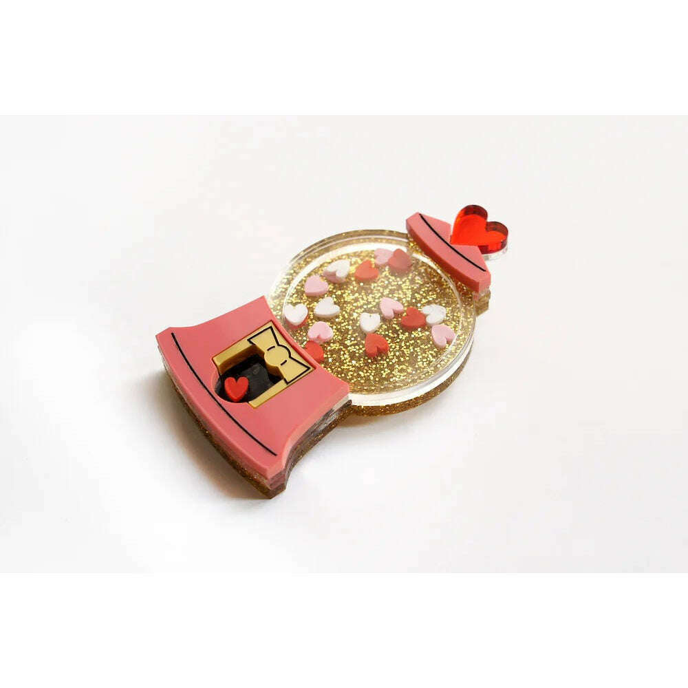 Hearts Vending Brooch by Laliblue