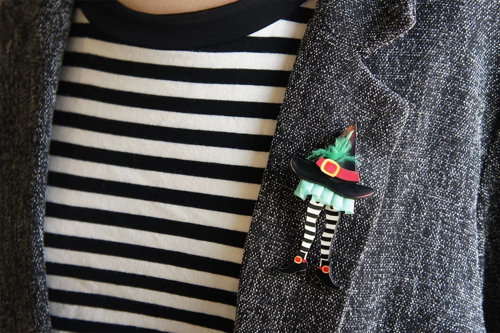Hidden Witch Halloween Brooch by Laliblue by Quirks! at Shirley Shoppe
