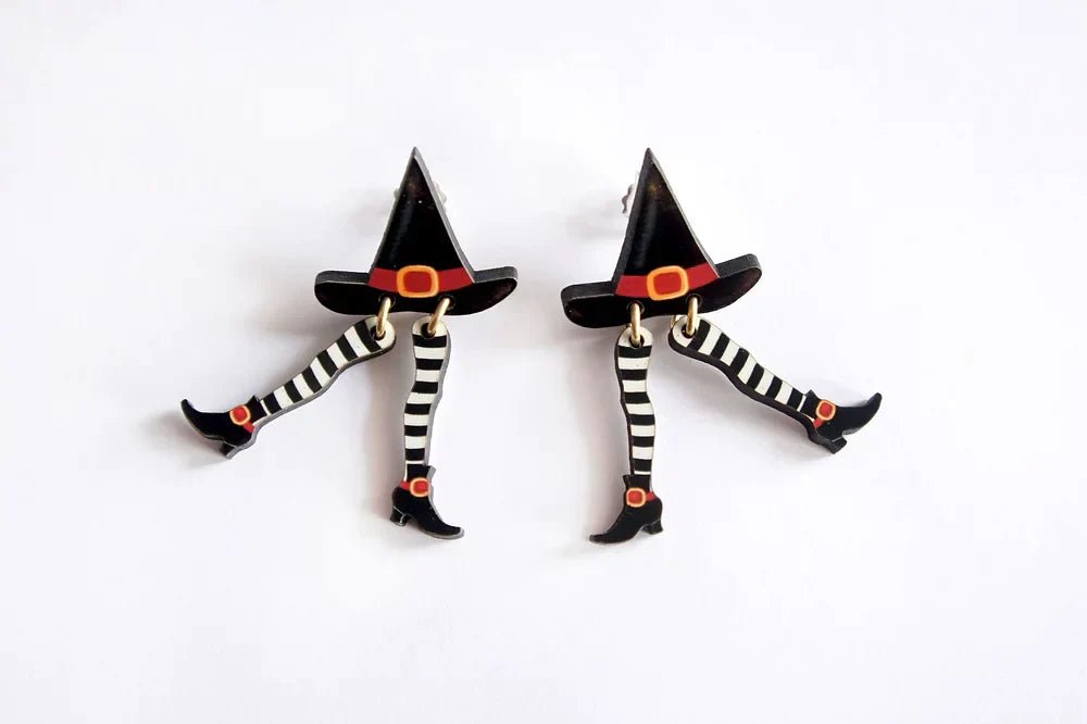 Hidden Witch Halloween Earrings by Laliblue by Quirks! at Shirley Shoppe
