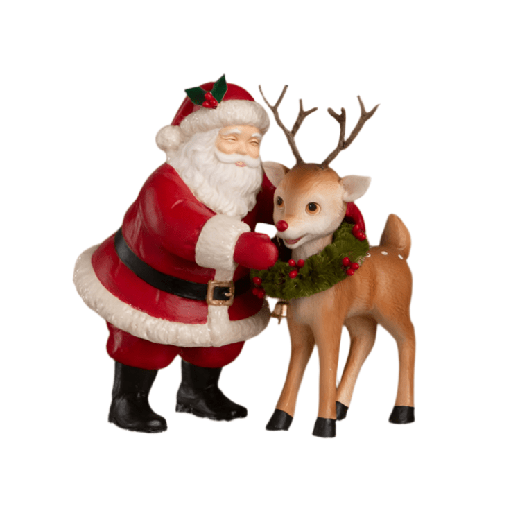 HO HO Santa with Rudolph by Bethany Lowe Designs by Quirks! at Shirley Shoppe