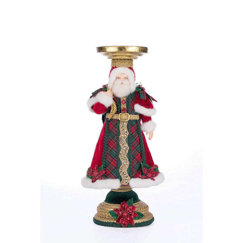 Holiday Magic Santa Candlestick by Katherine's Collection