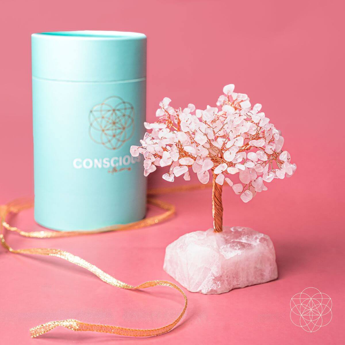 Home Sweet Home - Feng Shui Rose Quartz Tree by Conscious Items at Shirley Shoppe