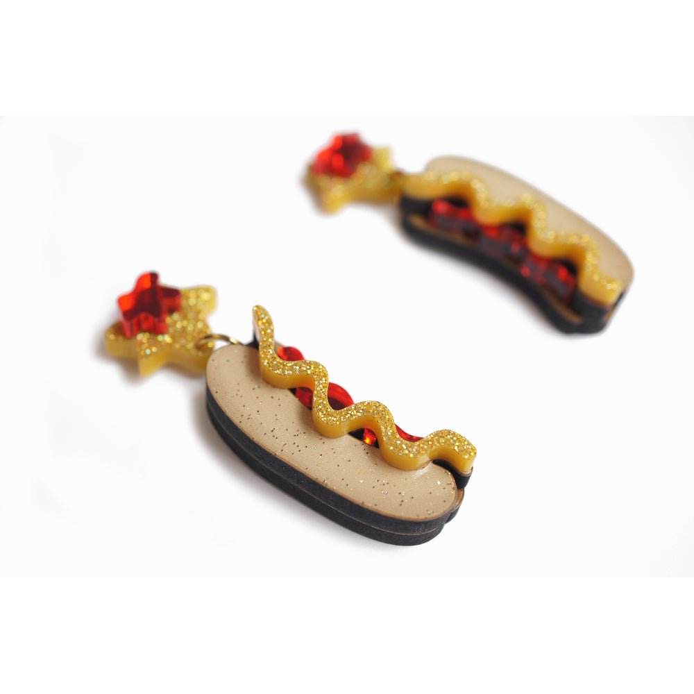 Hot Dog Earrings by Laliblue by Quirks! at Shirley Shoppe