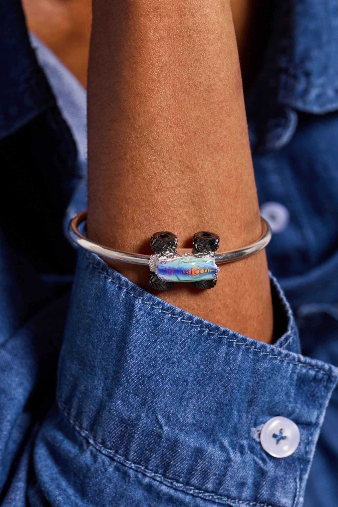 Hot Wheels™ Mega Wrex™ Monster Truck Moveable Cuff by ALEX AND ANI at Shirley Shoppe