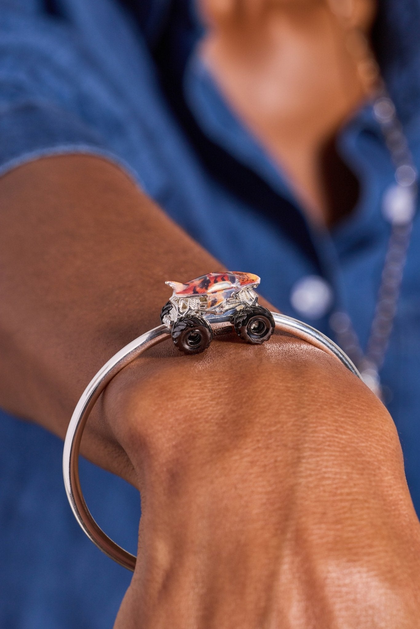 Hot Wheels™ Tiger Shark Monster Truck Moveable Cuff by ALEX AND ANI at Shirley Shoppe