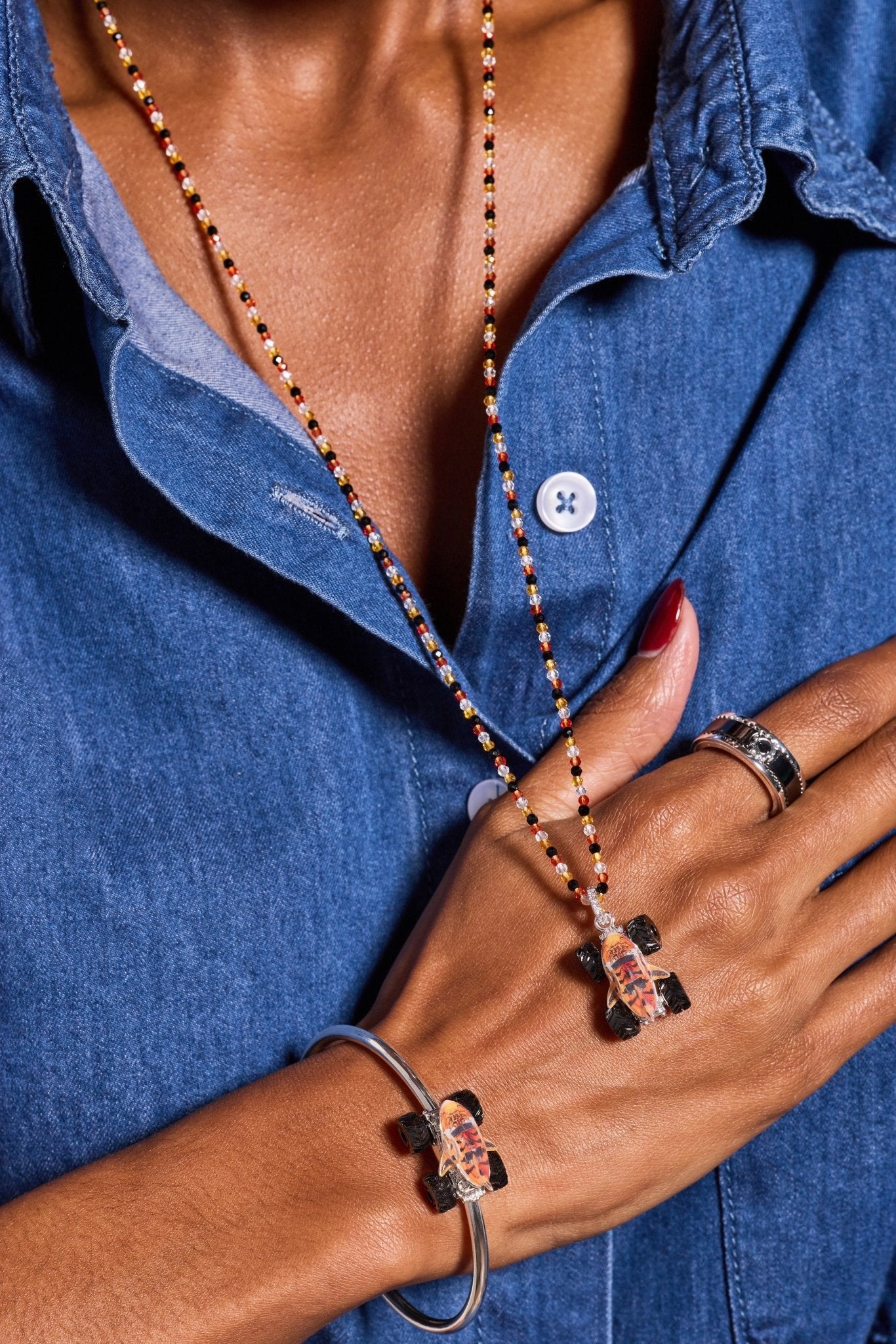 Hot Wheels™ Tiger Shark Monster Truck Moveable Cuff by ALEX AND ANI at Shirley Shoppe