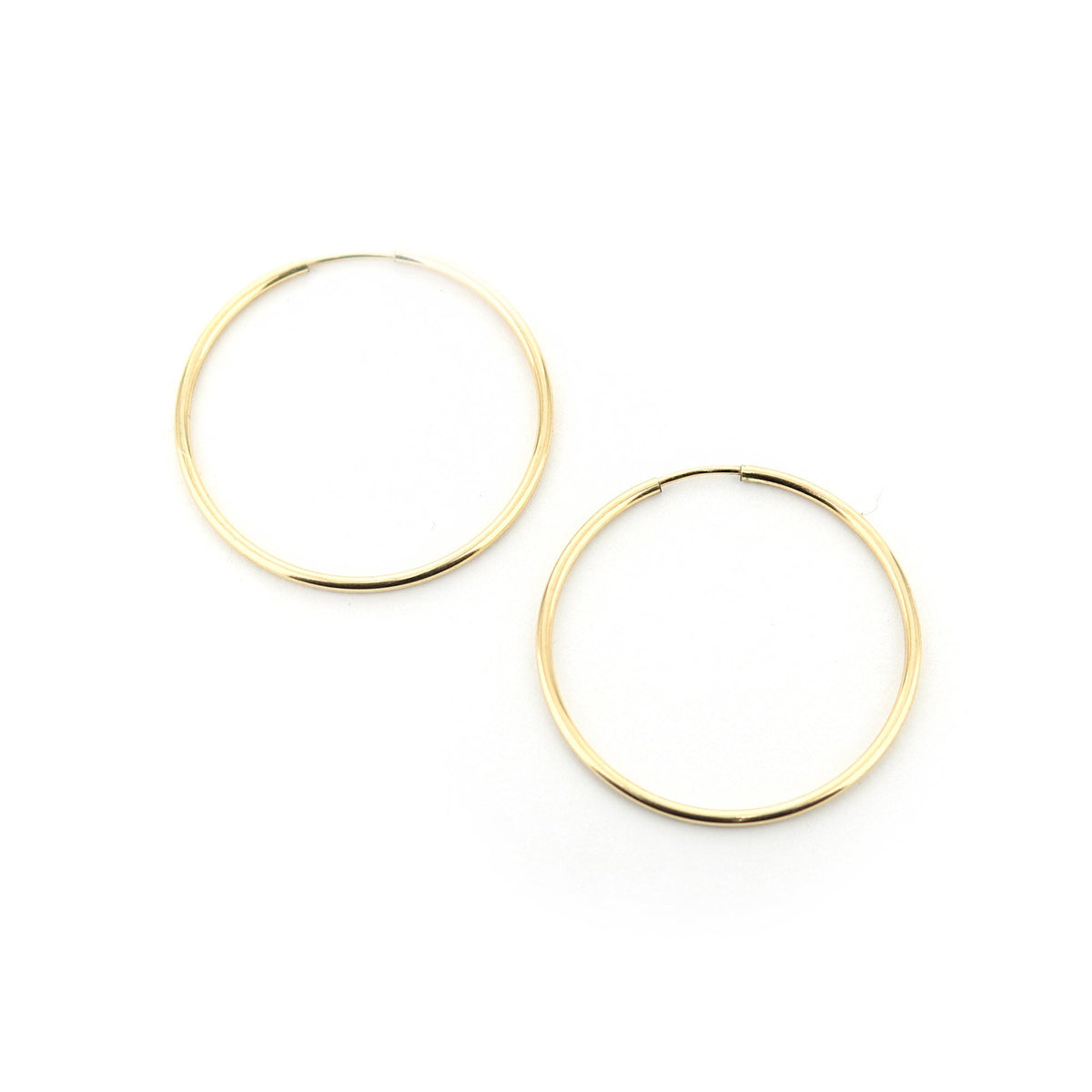 14k Yellow Gold Filled Hoop Earrings 30 Mm