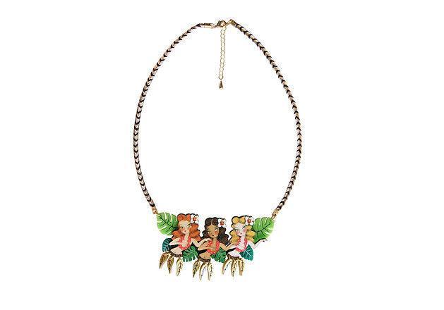 Hula Girls Necklace by Laliblue by Quirks! at Shirley Shoppe