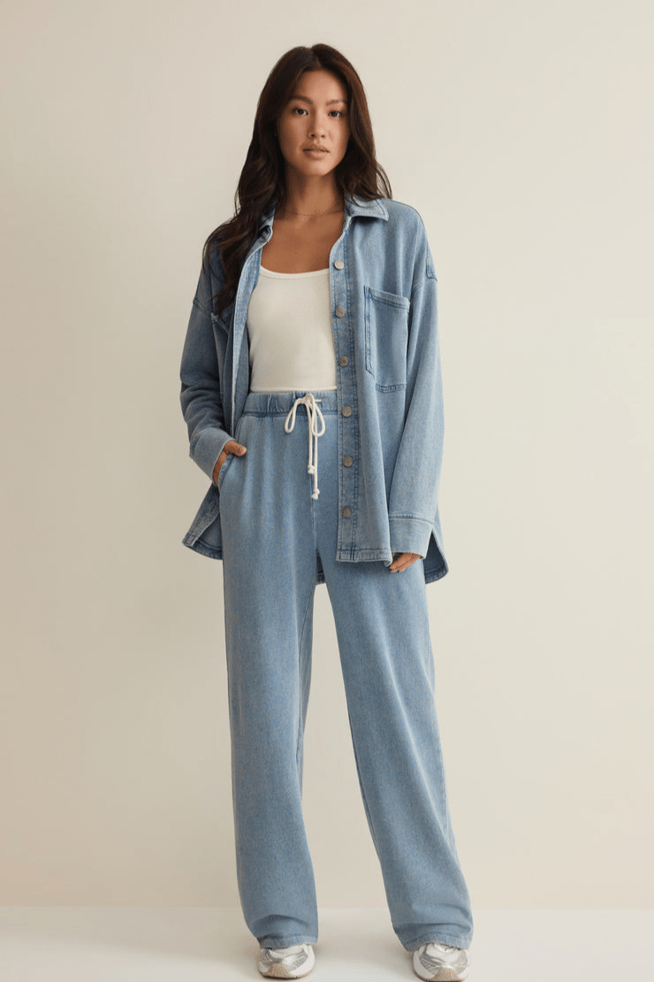 Hunter Knit Denim Pant by z supply at Shirley Shoppe