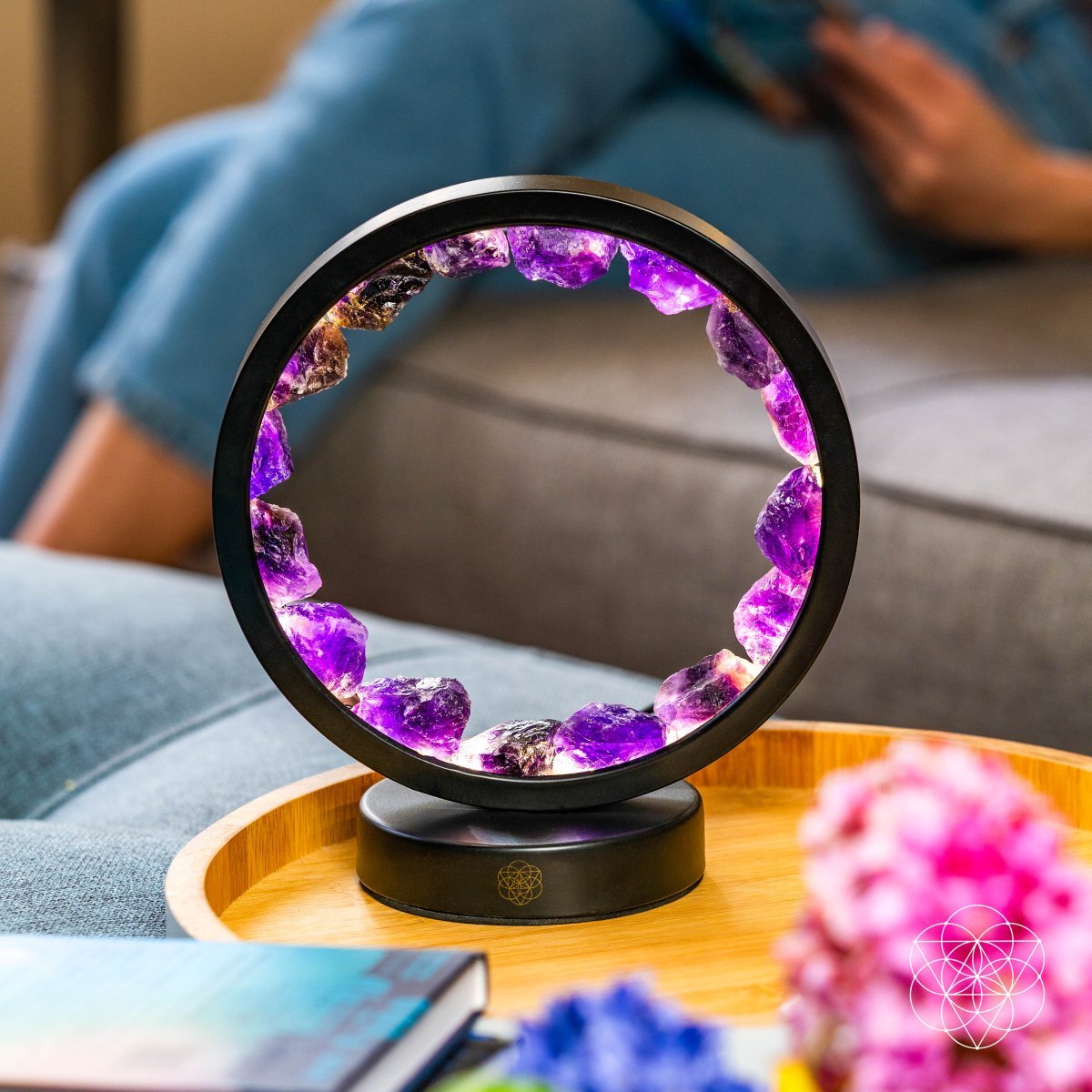 I Am At Peace - Spiritual Protection Amethyst Lamp by Conscious Items at Shirley Shoppe