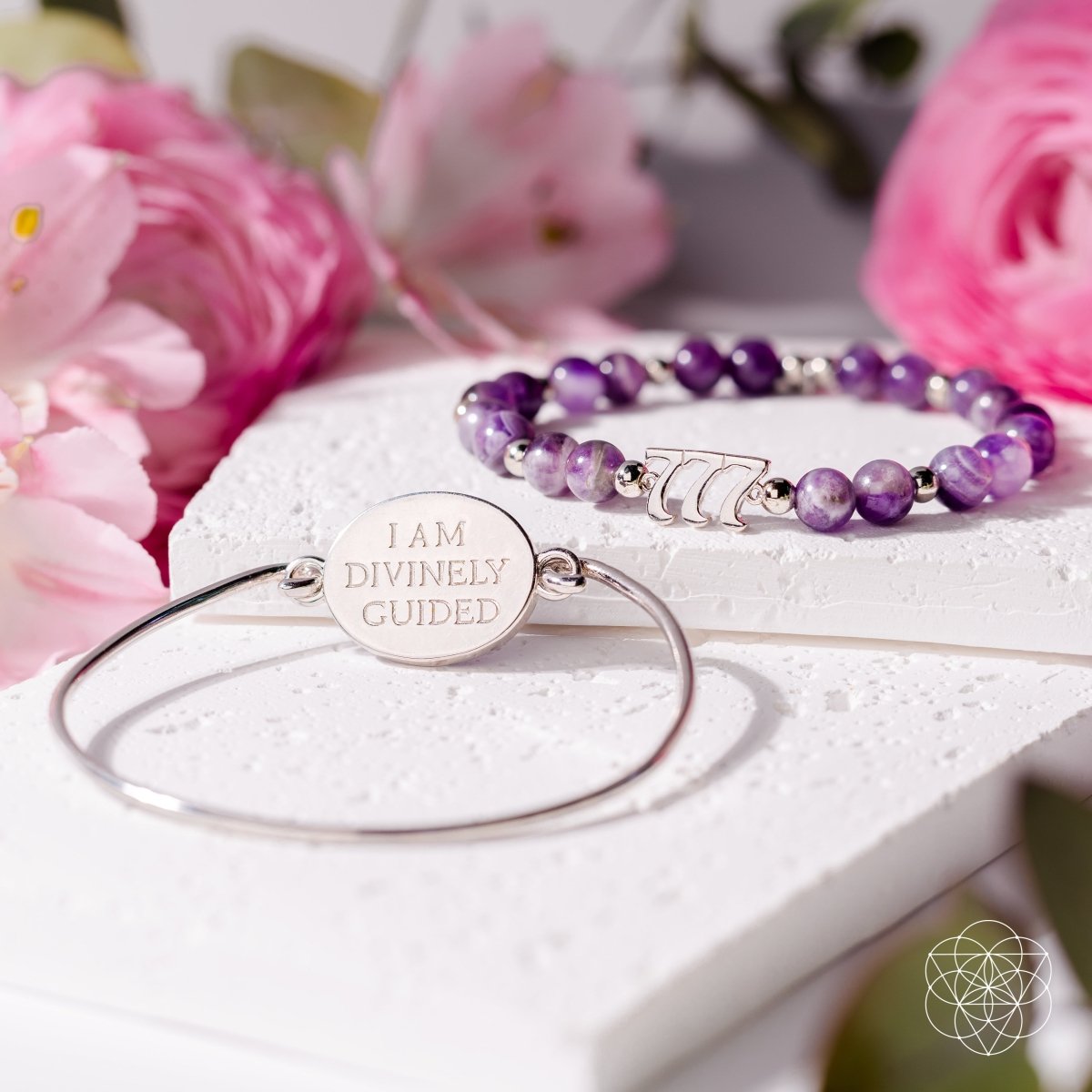 I Am Fortunate - 777 Lucky Amethyst Bracelet Set by Conscious Items at Shirley Shoppe