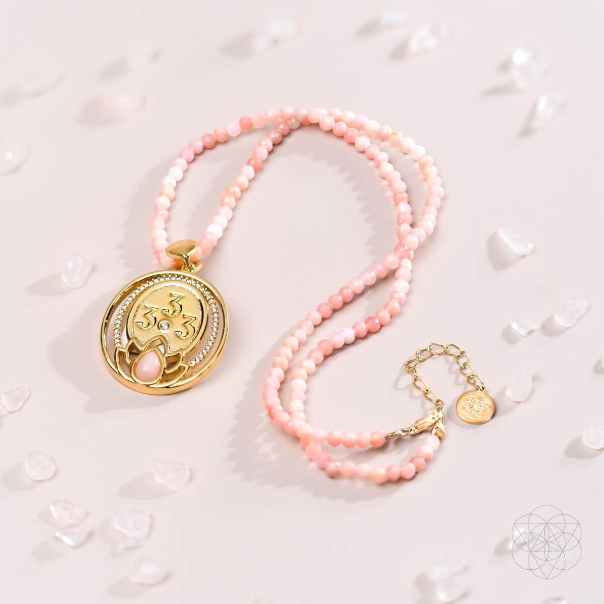 I Am Love - 333 Pink Opal Silver Necklace of True Love by Conscious Items at Shirley Shoppe