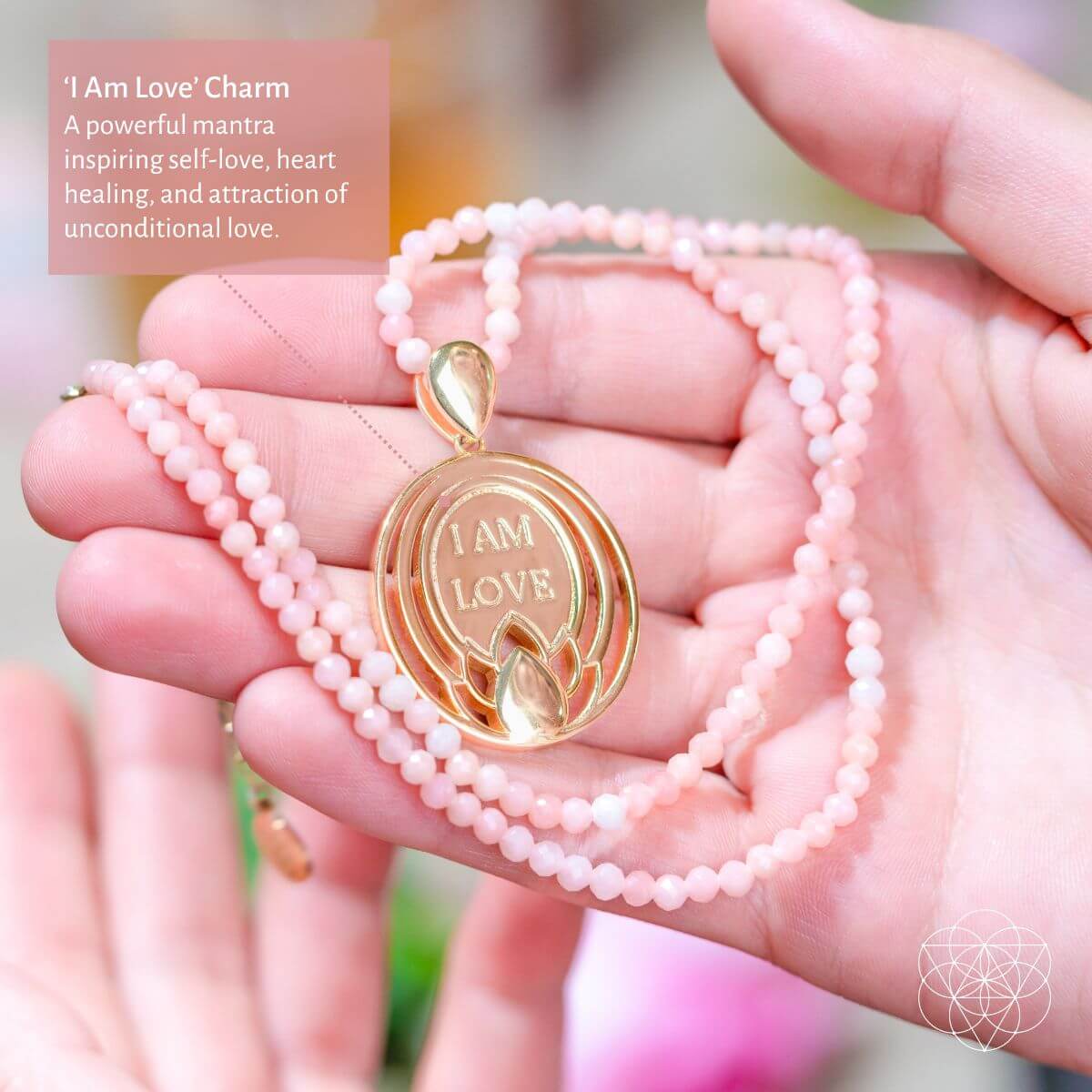 I Am Love - 333 Pink Opal Silver Necklace of True Love by Conscious Items at Shirley Shoppe