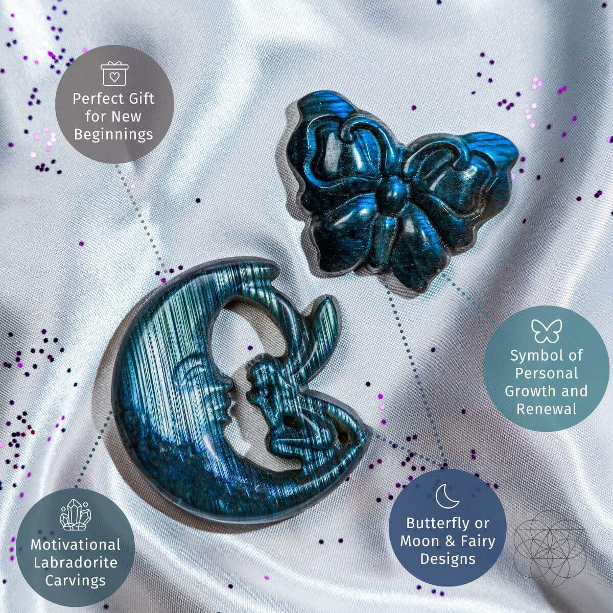 I Am Reborn - Labradorite Carving of Transformation by Conscious Items at Shirley Shoppe