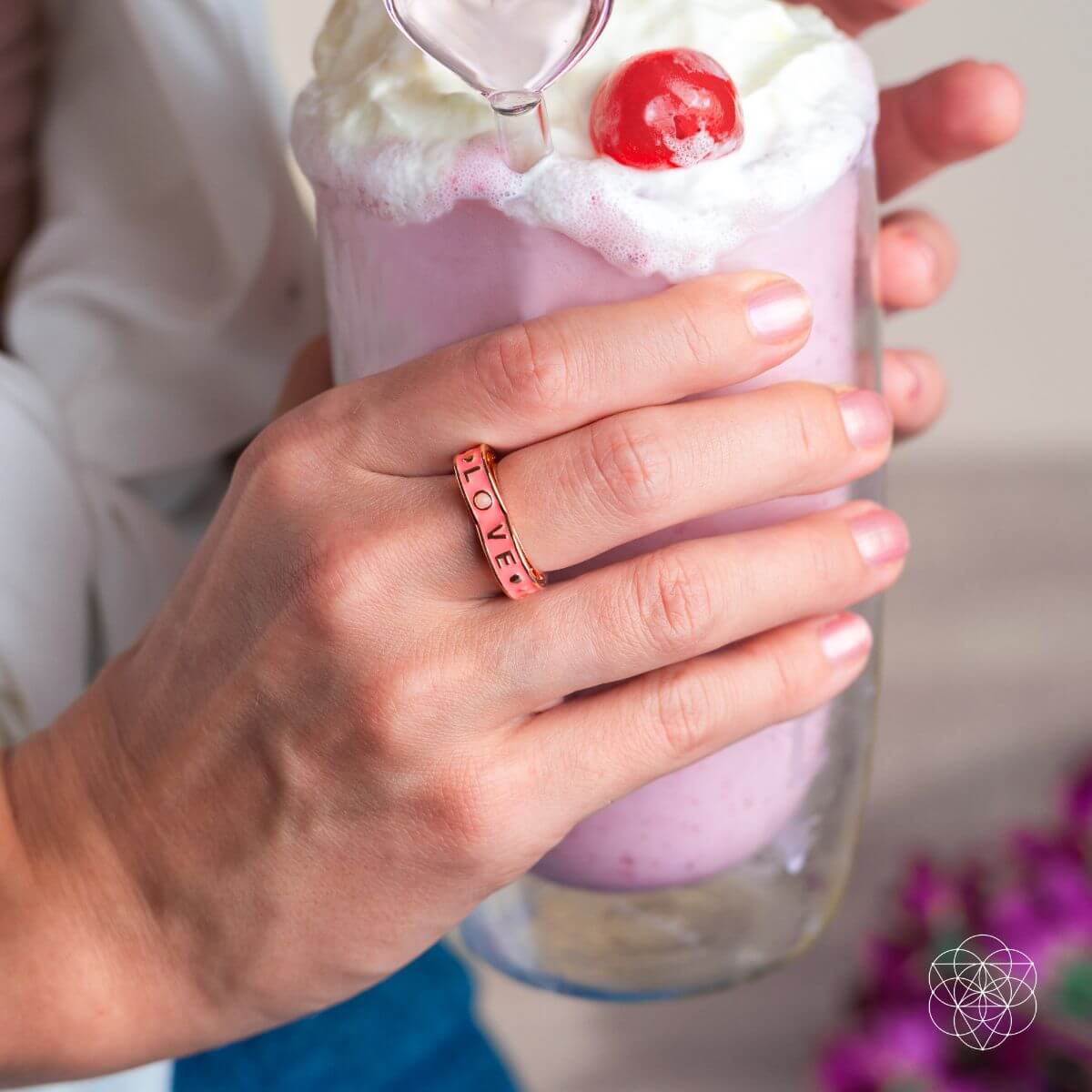 I Love My Life - Heart Awakening Pink Opal Ring by Conscious Items at Shirley Shoppe