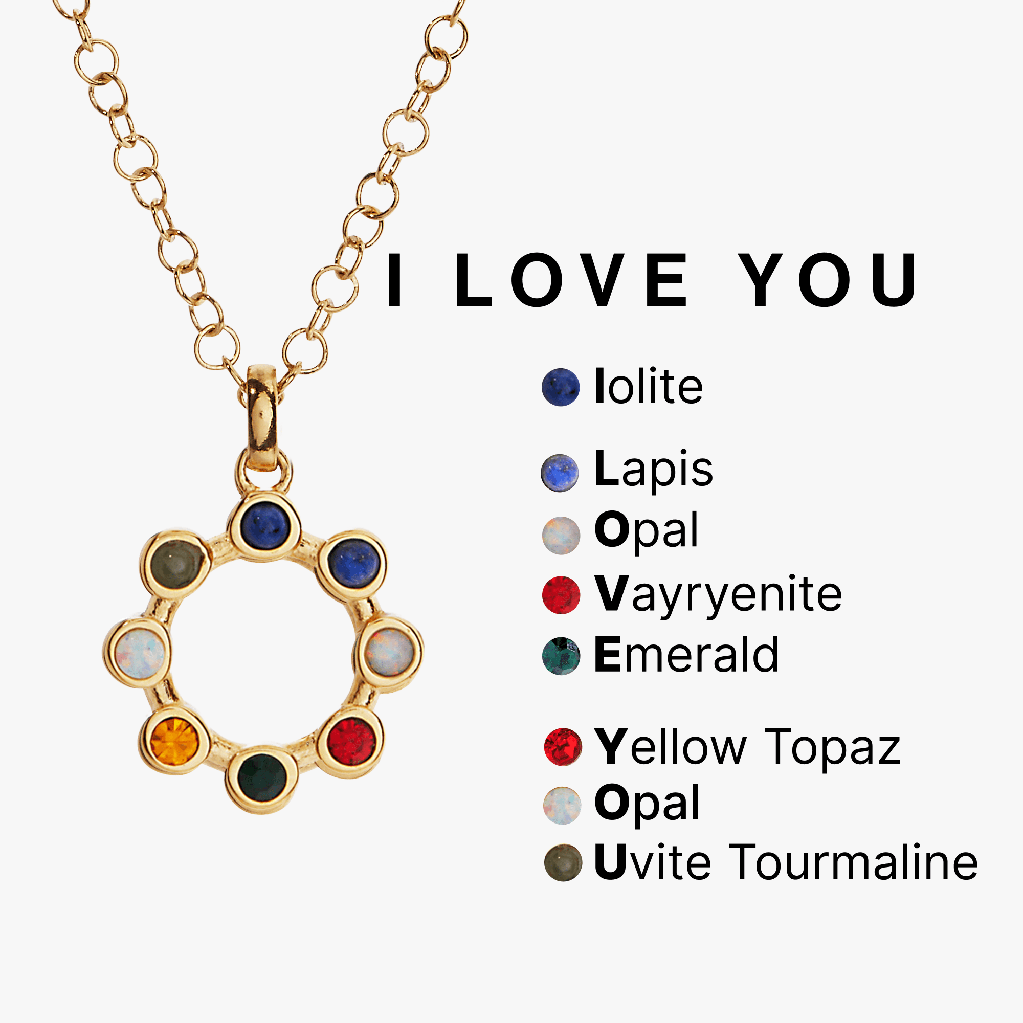 'I Love You' Hidden Message Acrostic Necklace by ALEX AND ANI at Shirley Shoppe