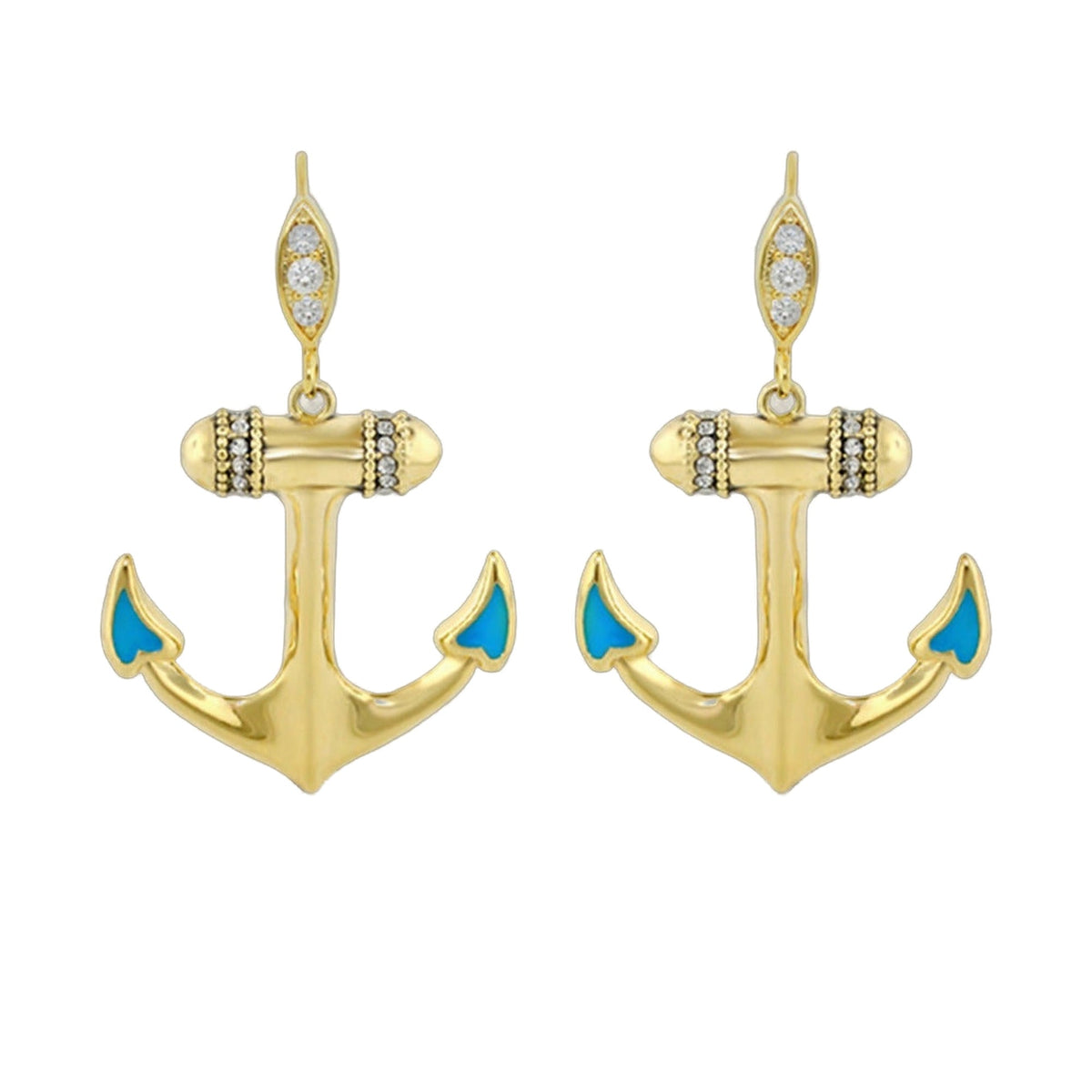 Ice Queen Anchor Earrings