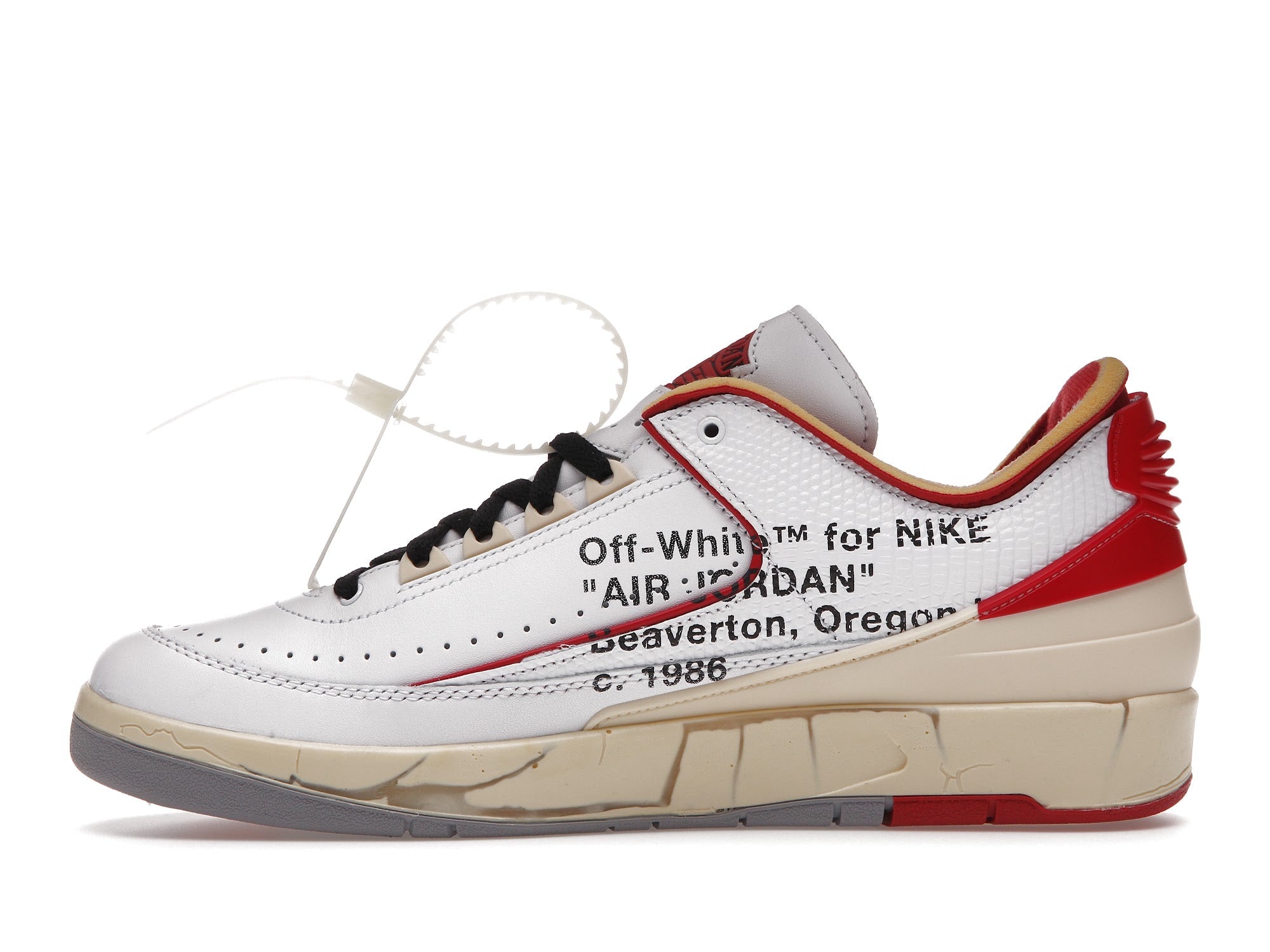 Air Jordan Retro 2 "OFF-WHITE X AIR JORDAN" SP 'WHITE VARSITY RED'