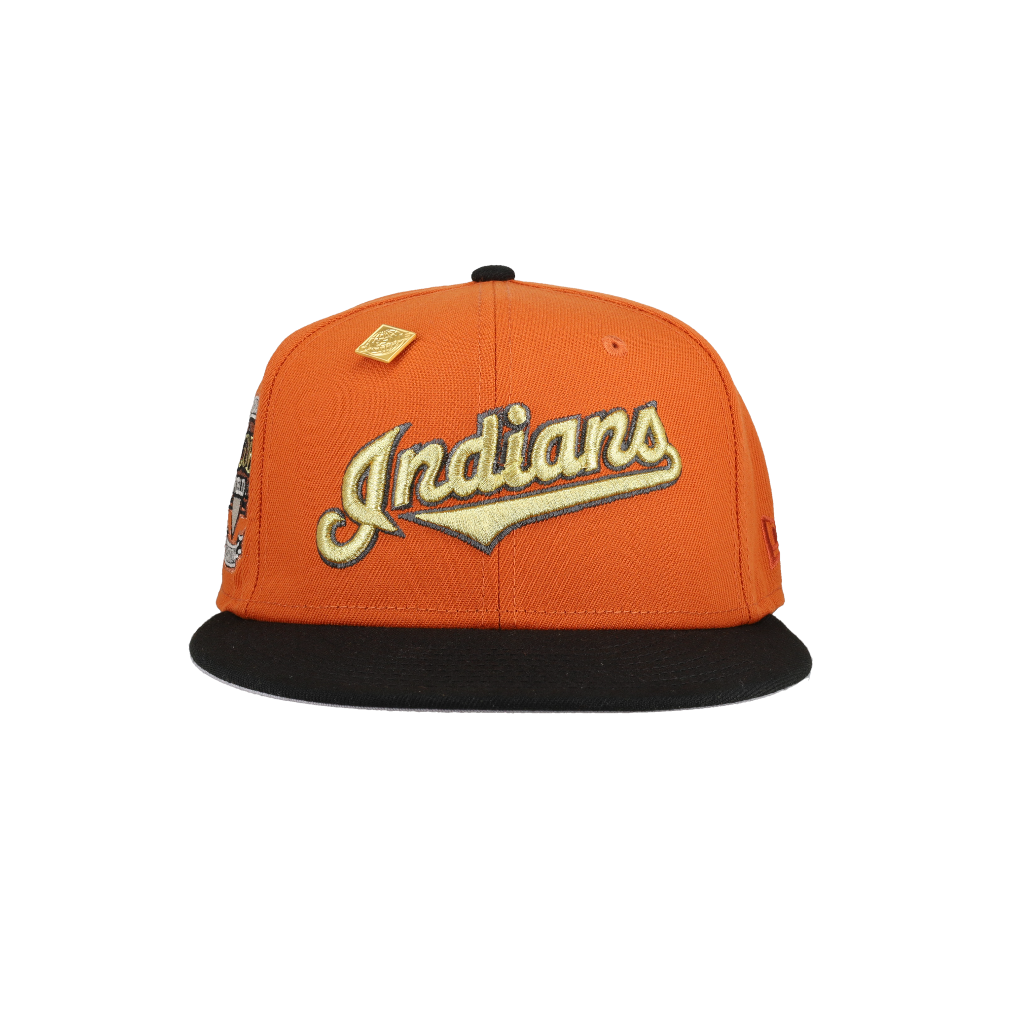 Cleveland Indians Orange Inaugural Season Patch 59Ffity Fitted Hat