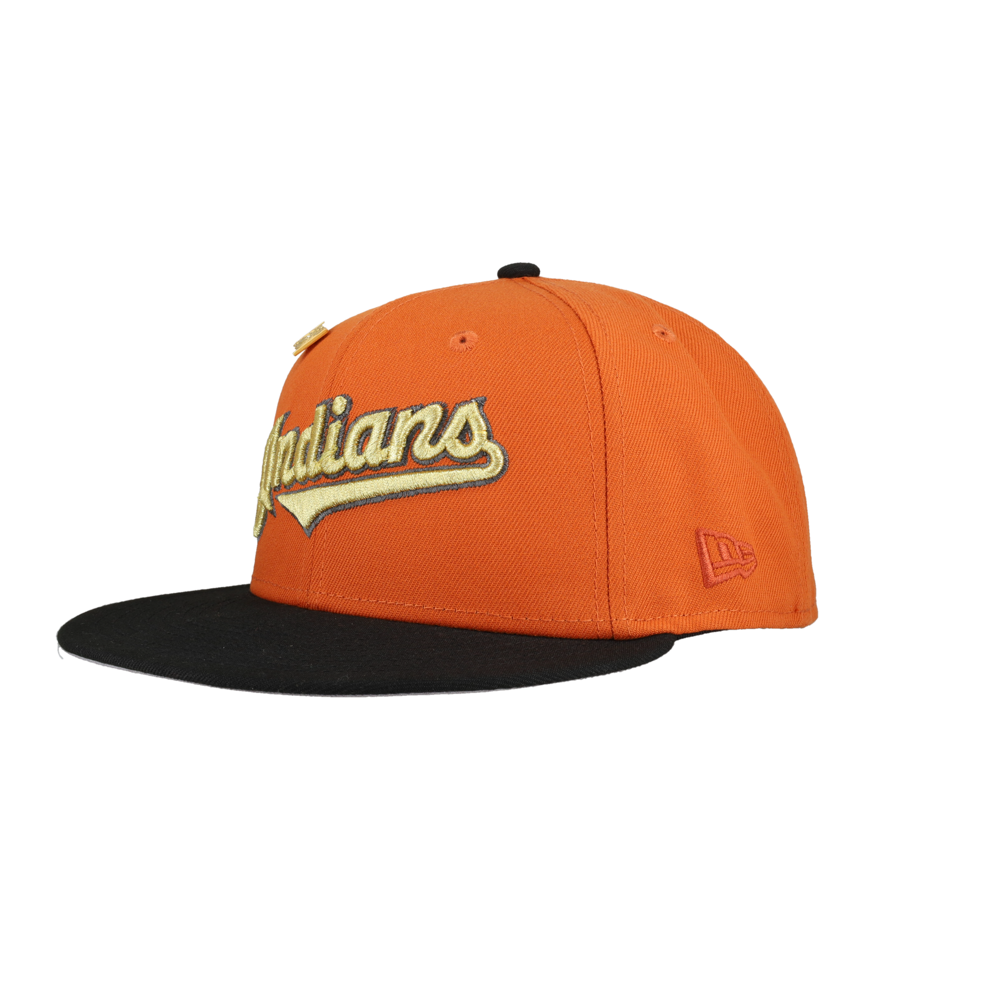 Cleveland Indians Orange Inaugural Season Patch 59Ffity Fitted Hat