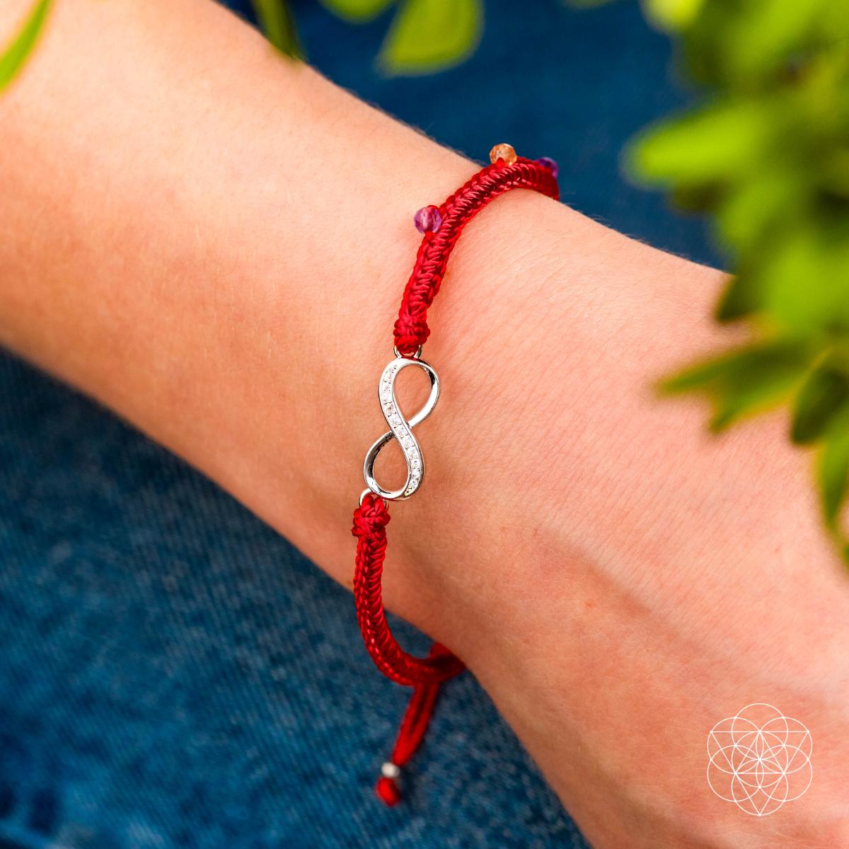 Infinite Prosperity - Eight-Strand Red String Bracelet by Conscious Items at Shirley Shoppe