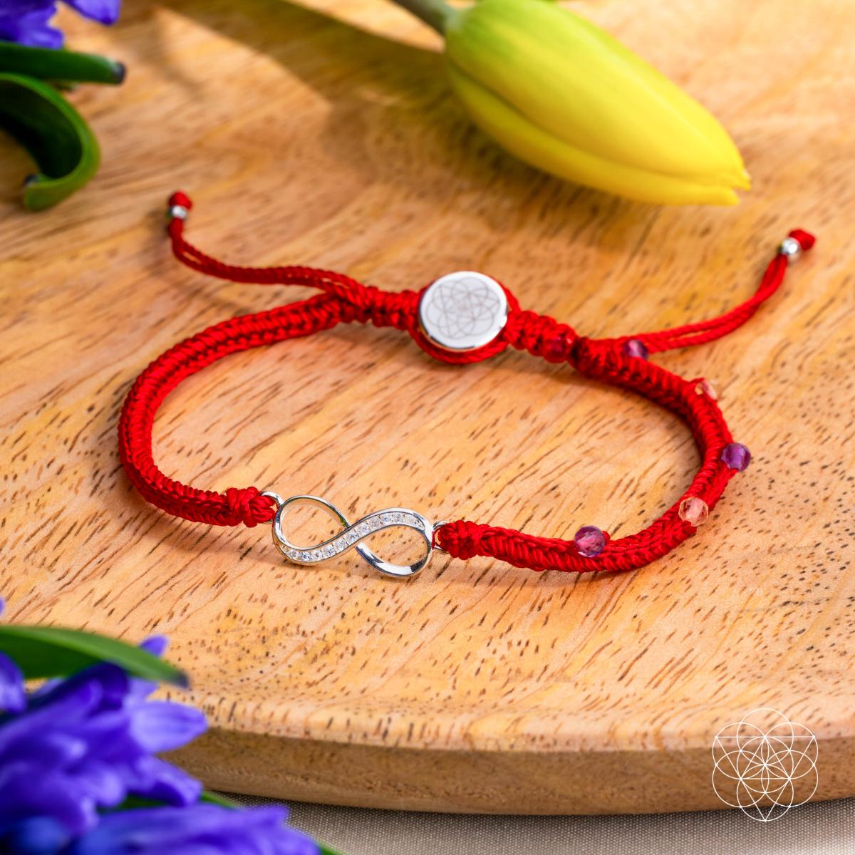 Infinite Prosperity - Eight-Strand Red String Bracelet by Conscious Items at Shirley Shoppe