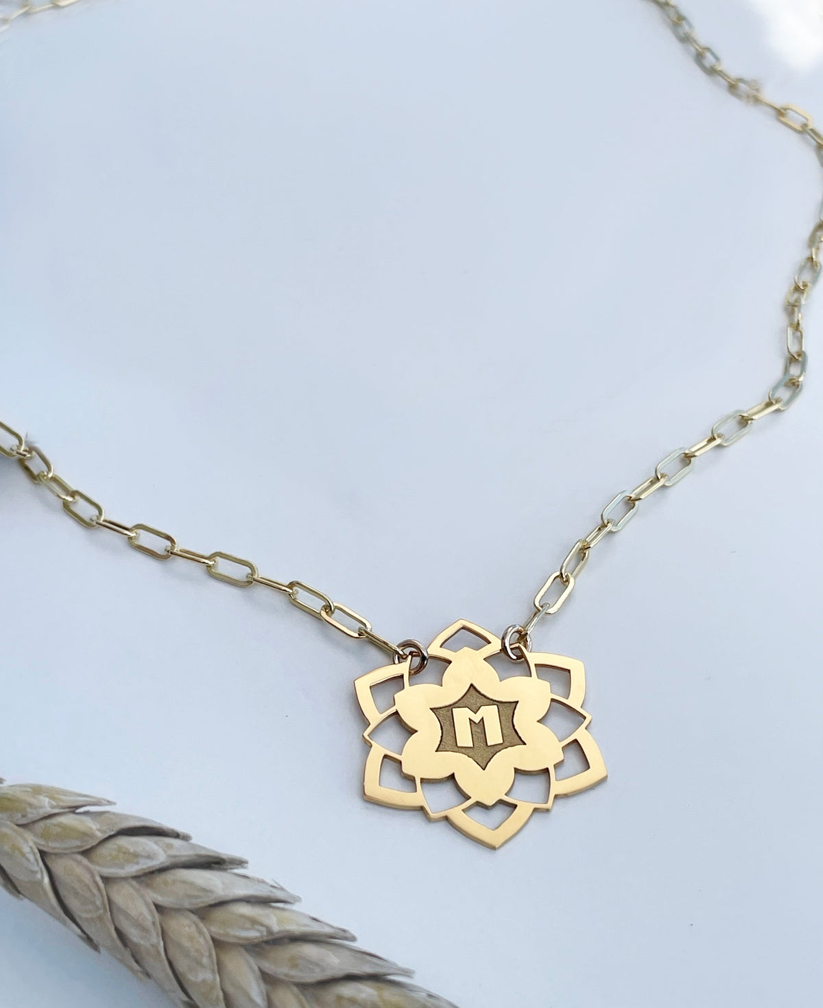 Avery Mandala Initial Necklace
