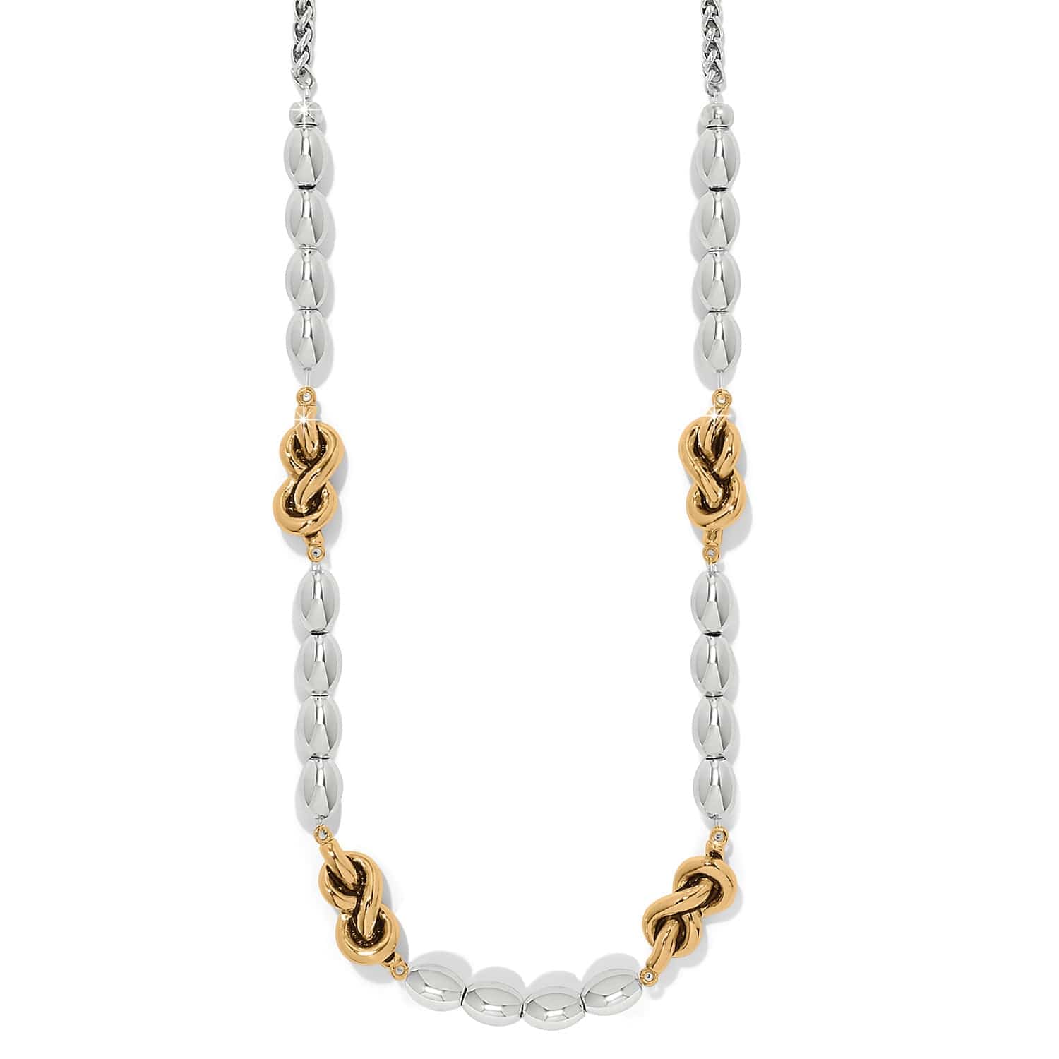 Interlok Single Knot Drops Collar Necklace