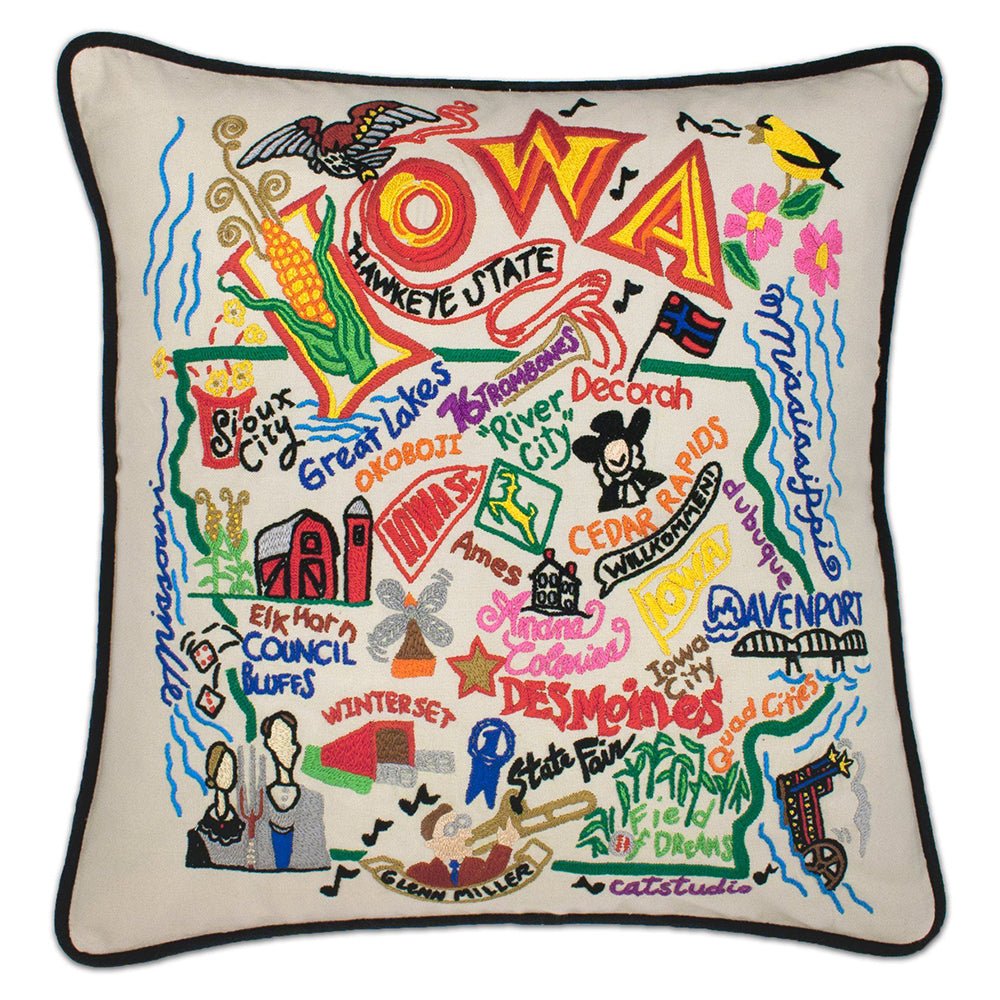Iowa Hand - Embroidered Pillow by Quirks! at Shirley Shoppe