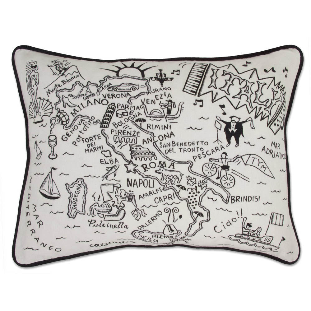 Italy Hand - Guided Machine Pillow by CatStudio by Quirks! at Shirley Shoppe