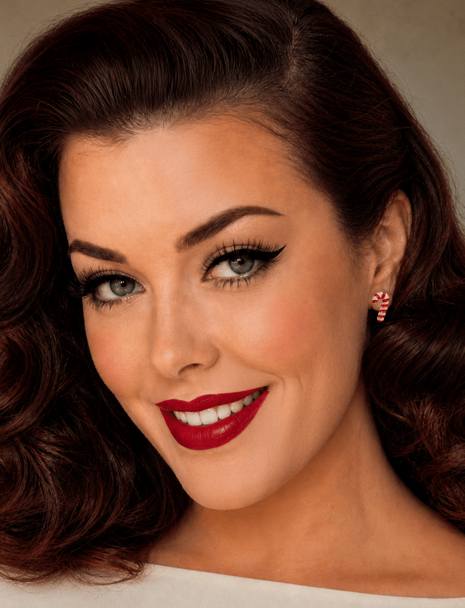 Itty - Bitty Candy Cane Earrings by Lipstick & Chrome by Quirks! at Shirley Shoppe