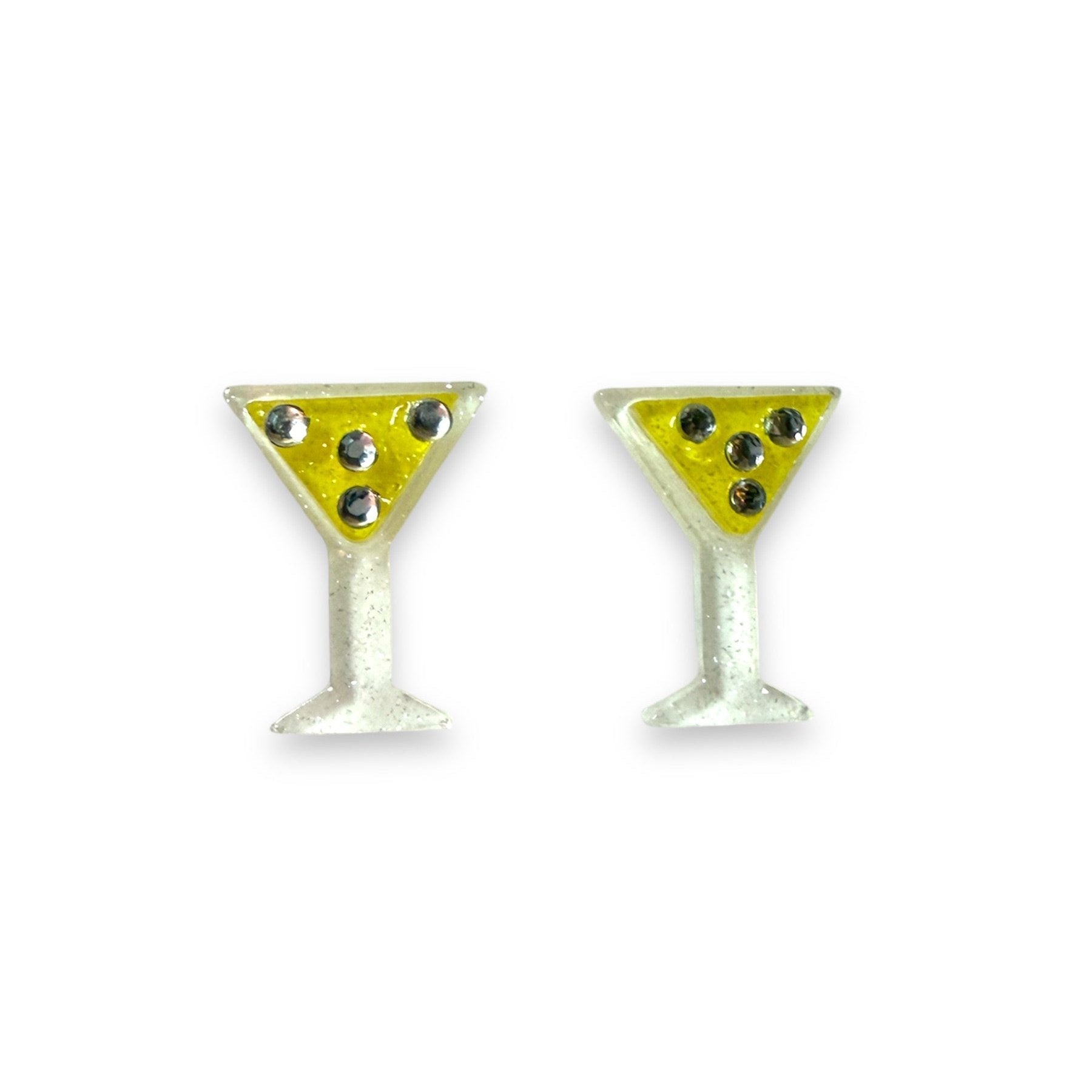 Itty - Bitty Martini Earrings by Lipstick & Chrome by Quirks! at Shirley Shoppe