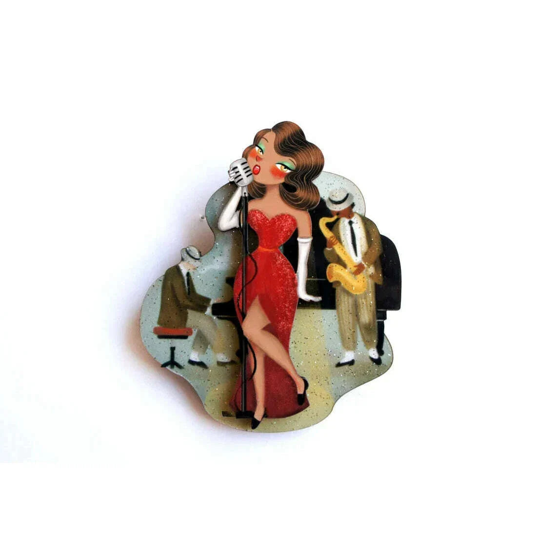 Jazz Concert Brooch by Laliblue