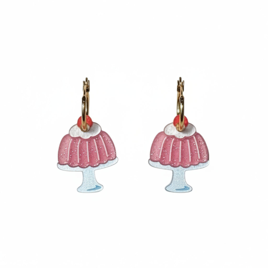 Jello Mold Acrylic Earrings PINK