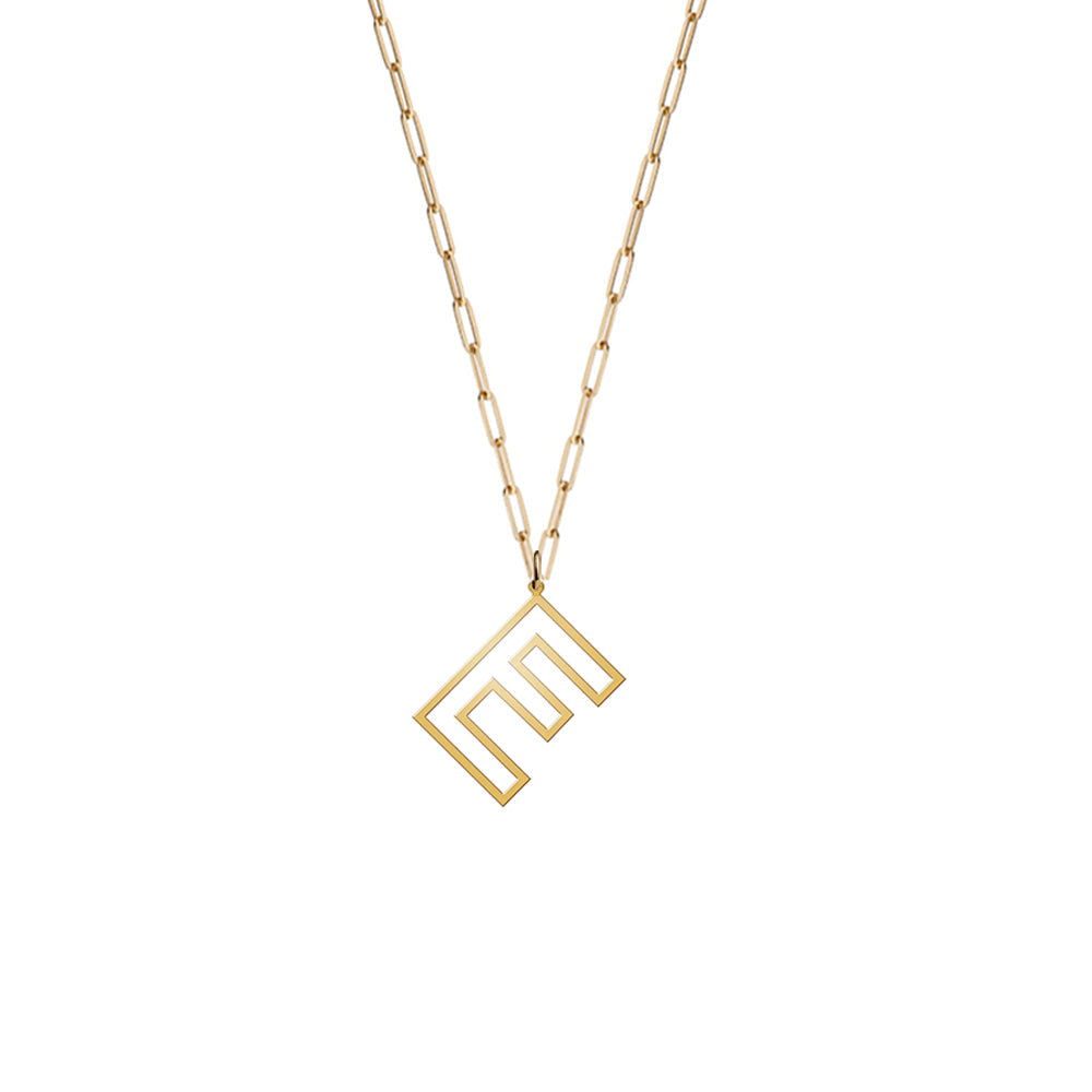 Jess Initial Paperclip Necklace