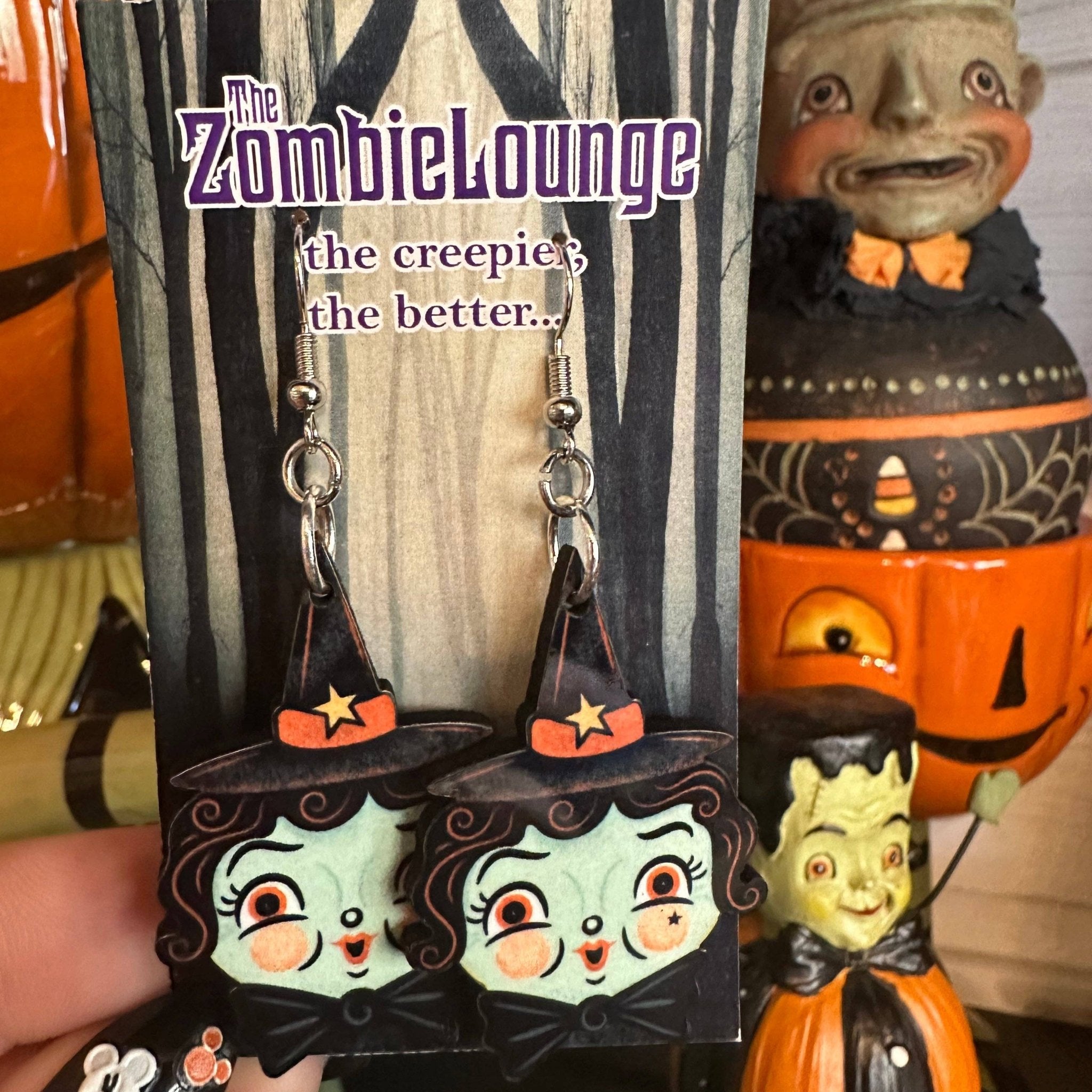 Johanna Parker Hilda Witch Hanging Earrings by Quirks! at Shirley Shoppe