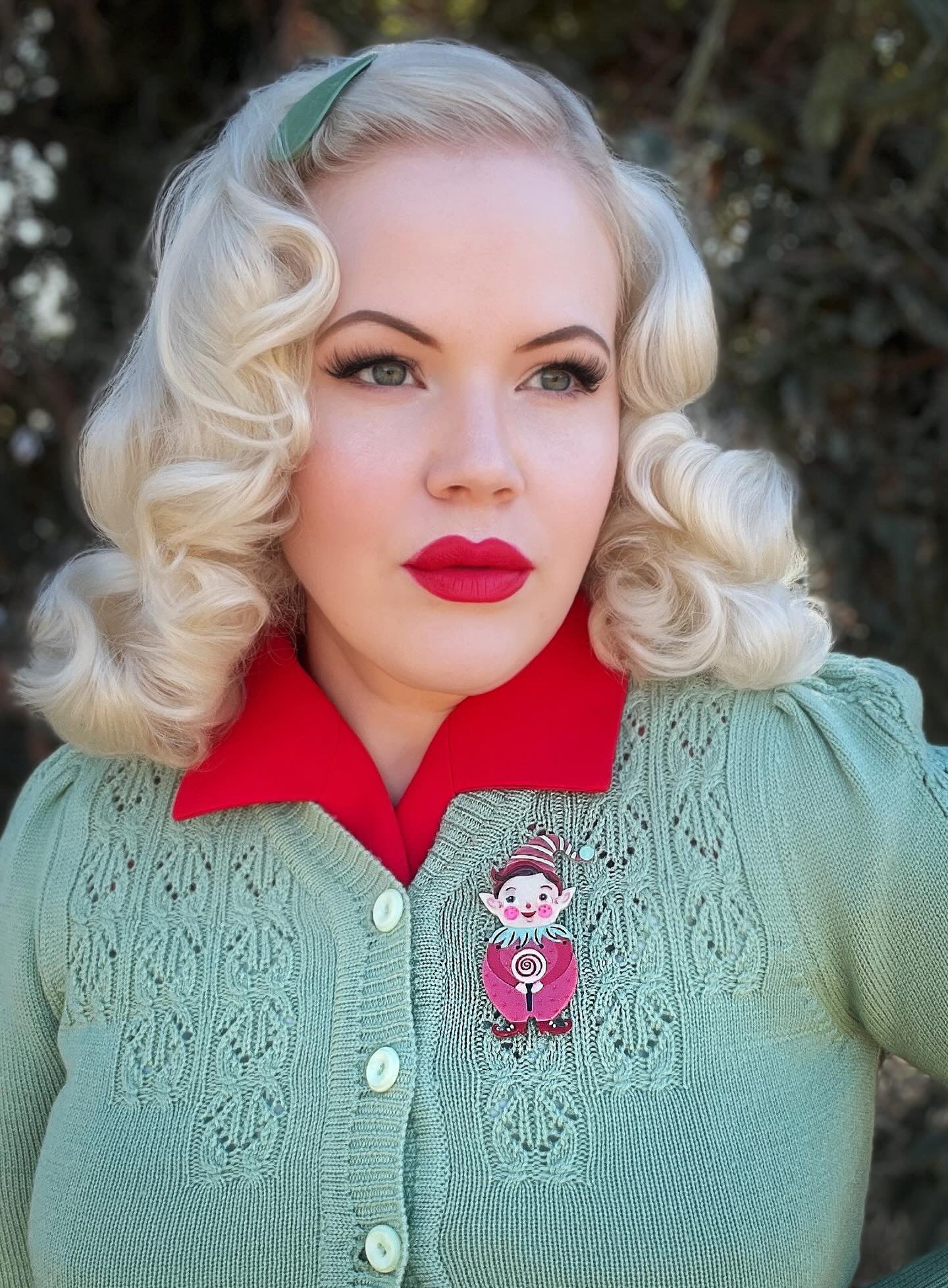 PINK North Pole Apprentice Brooch by Johanna Parker x Lipstick & Chrome — Christmas Elf Pin
