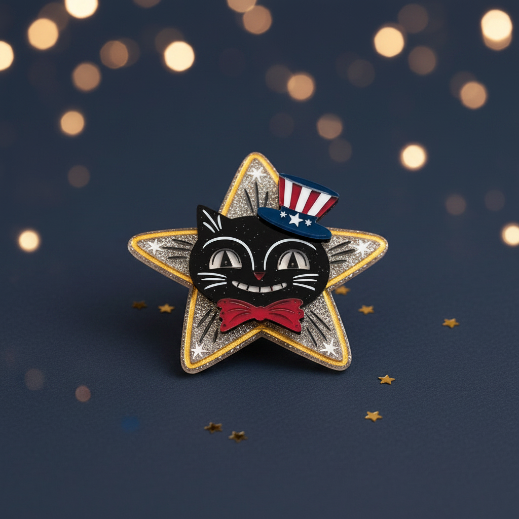 Hiss Bang Pop Brooch by Johanna Parker x Lipstick & Chrome