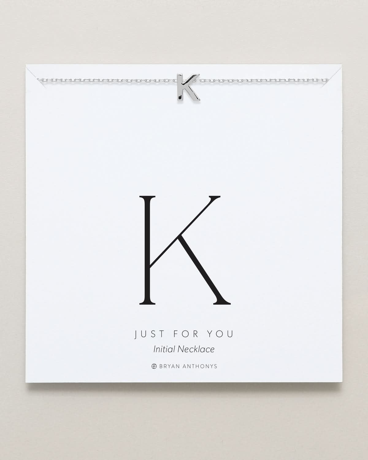 Just For You Initial Necklace — K by Bryan Anthonys at Shirley Shoppe