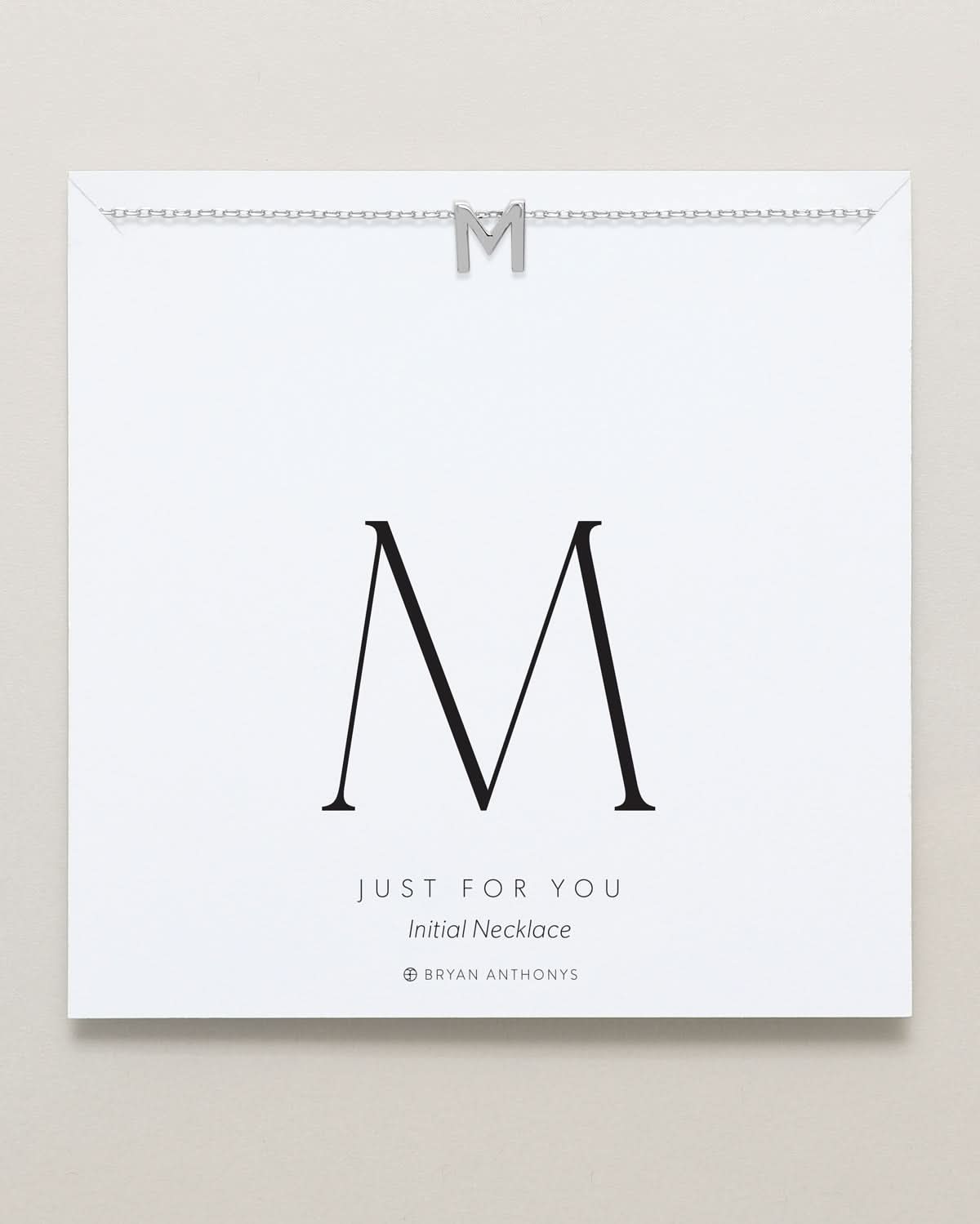 Just For You Initial Necklace — M by Bryan Anthonys at Shirley Shoppe