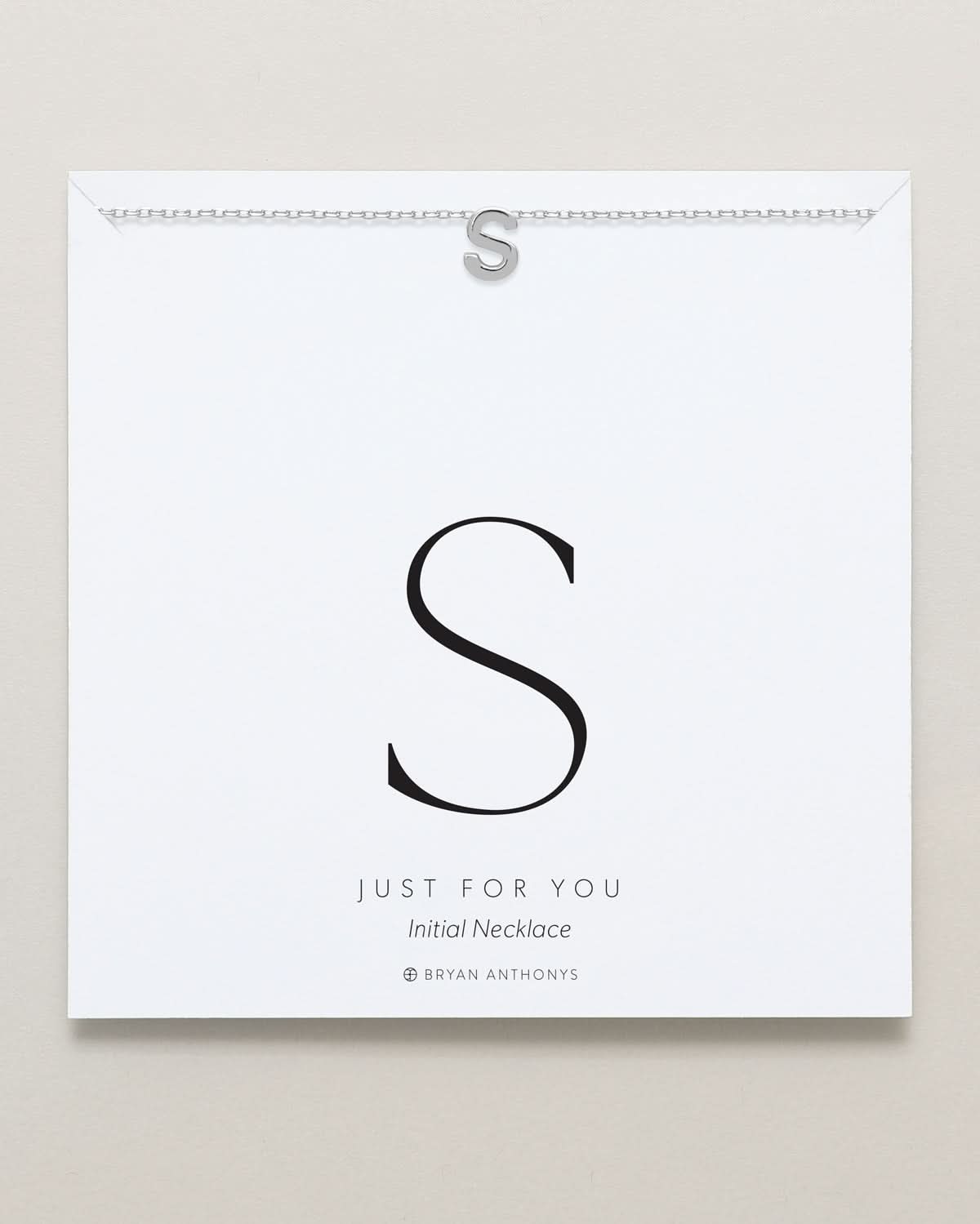 Just For You Initial Necklace — S by Bryan Anthonys at Shirley Shoppe