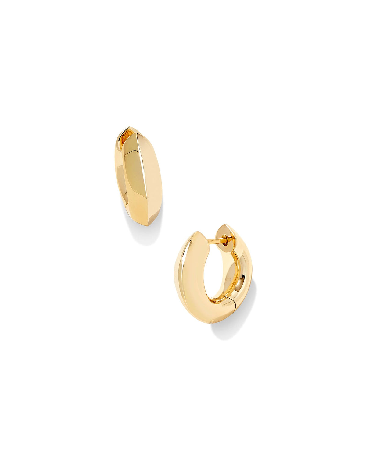 Mikki Metal Huggie Earrings in Gold