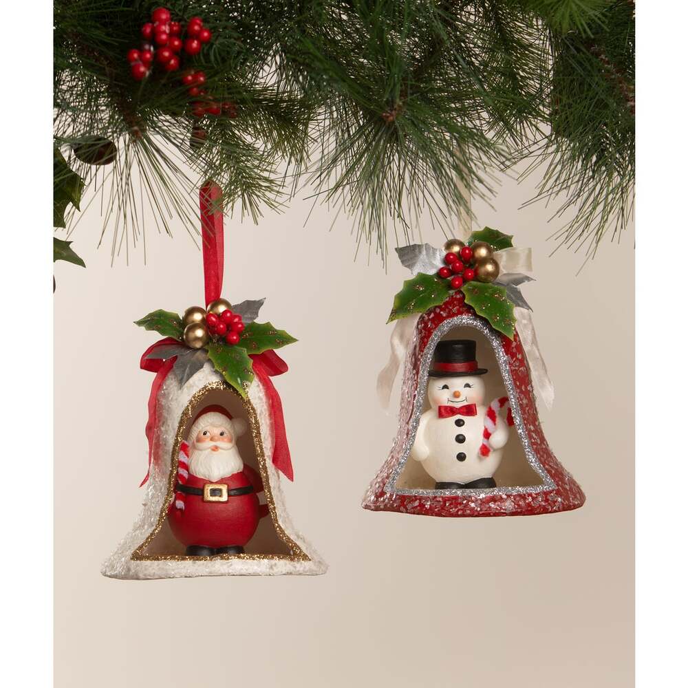 Kitschmas Snowman in Bell | Bethany Lowe | Christmas Decor