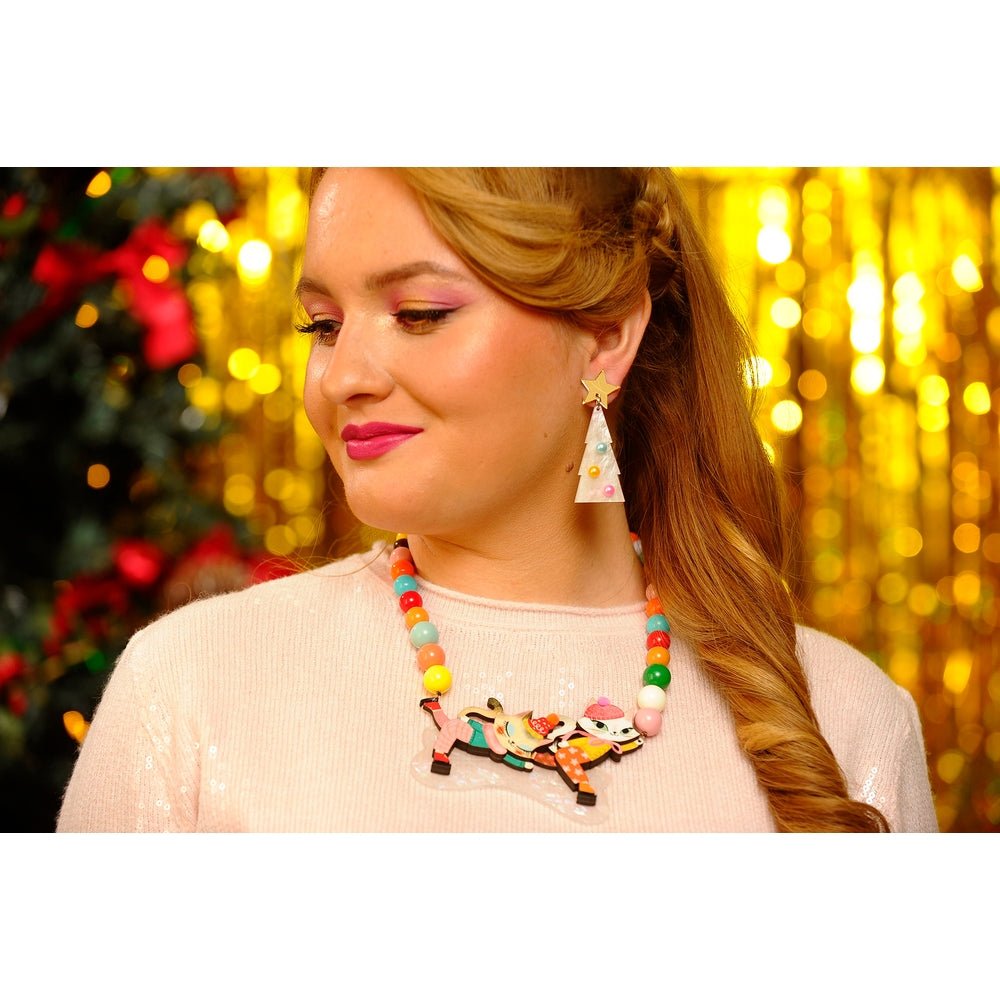 Kittens Kicking on Ice Necklace by Laliblue by Quirks! at Shirley Shoppe