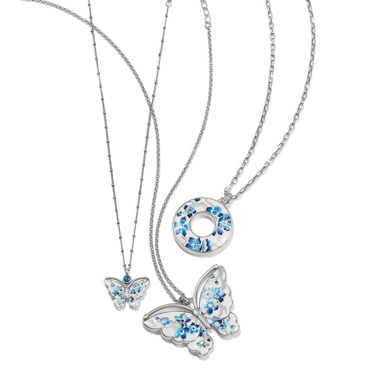 Kyoto In Bloom Indigo Large Butterfly Necklace