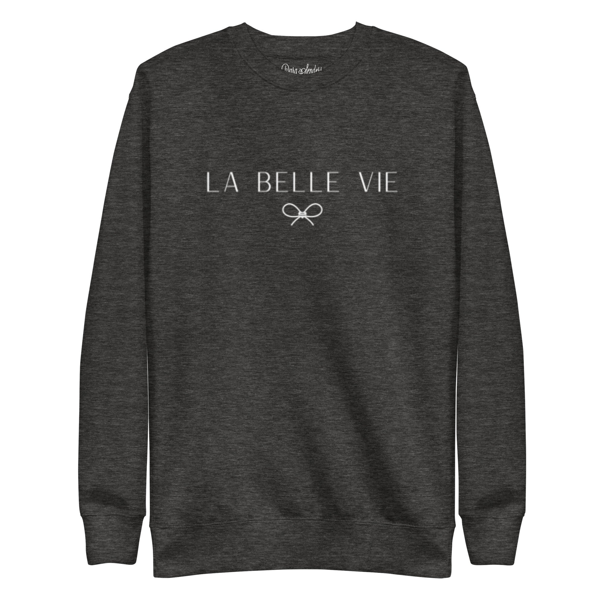 LA BELLE VIE SWEATSHIRT • EMBROIDERED PULLOVER by DARA SENDERS at Shirley Shoppe