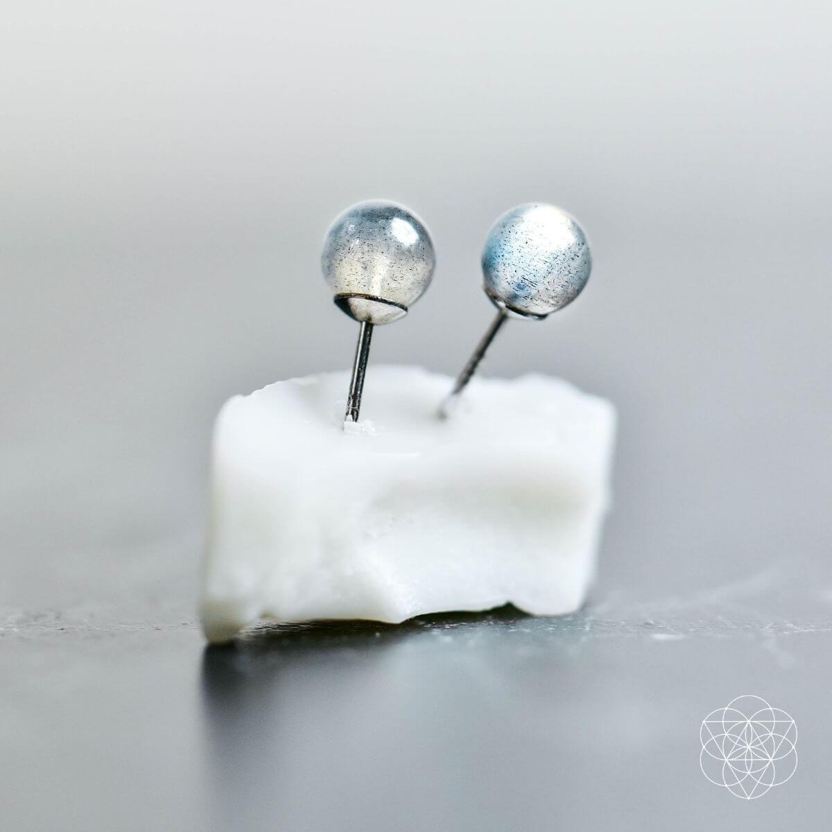 Labradorite Stabilization Earrings by Conscious Items at Shirley Shoppe